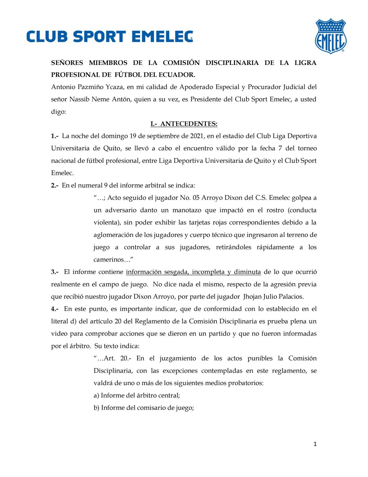 Emelec Se Pronuncia Sobre Los Incidentes En El Estadio Rodrigo Paz Cancha Ecuador 3682